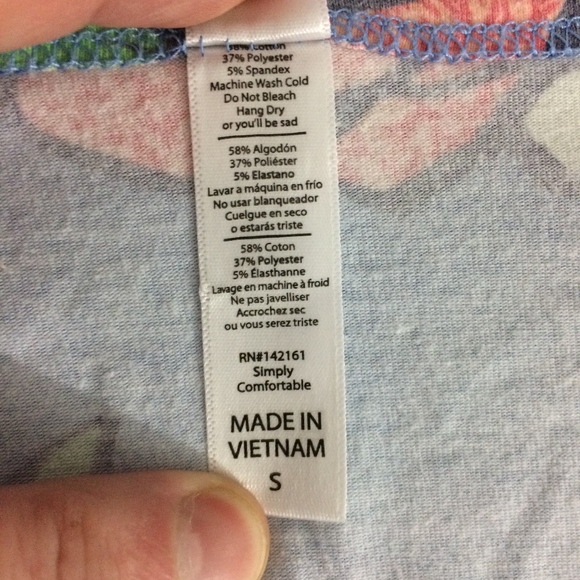 LuLaRoe Womens S Floral Simply Comfortable T-Shirt - Picture 6 of 6